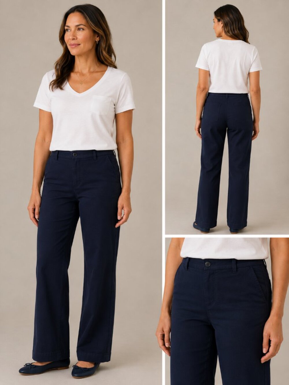 Hilary Radley Navy Cropped Pants Size 14 NWT High Rise